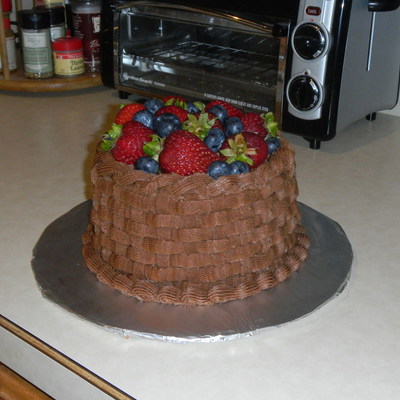 Chocolate Basket With Fruit