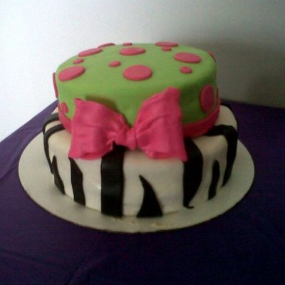 Polka Dot, Zebra Cake