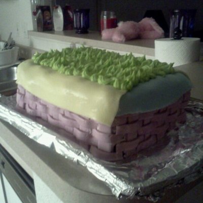 My First Fondant Cake... Easter Basket