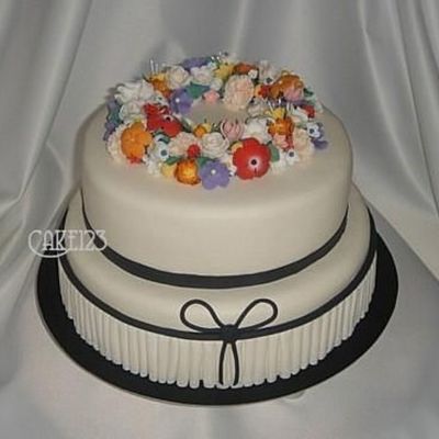 Wedding Cake With Pleats/panels.