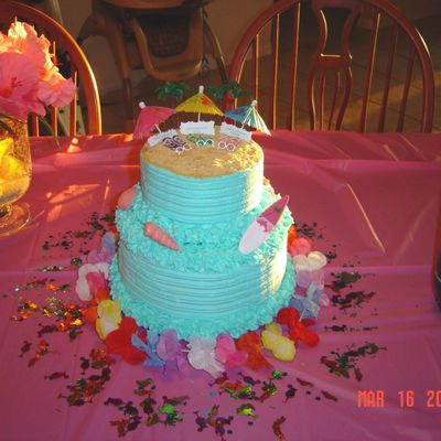 Beach Themed Birthday Cake