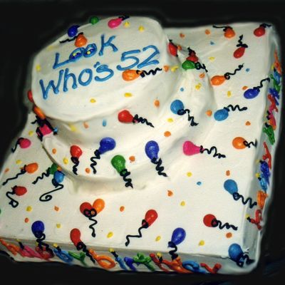 Birthday Cake Balloons Lopsided Tilted