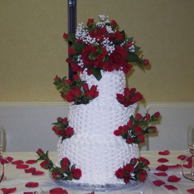 Basket-Weave Wedding Cake