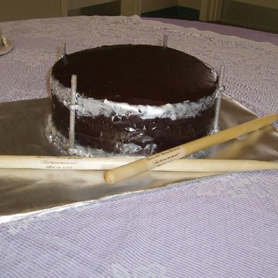 Very Chocolate Grooms Drum Cake