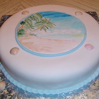 Beach Scene Painted