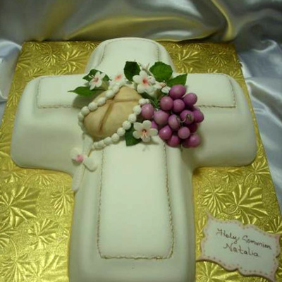 Cross Comunion Cake