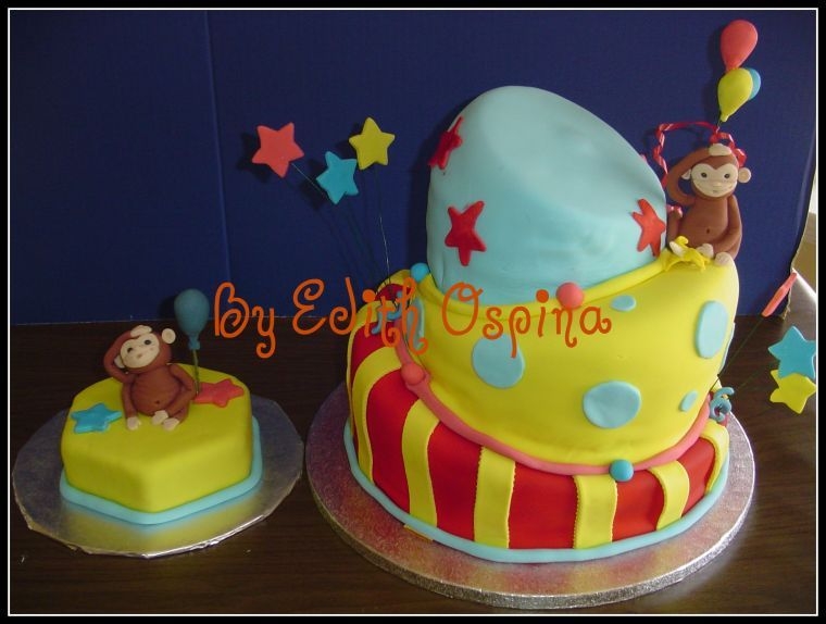 Curious George Topsy Turvy Cake