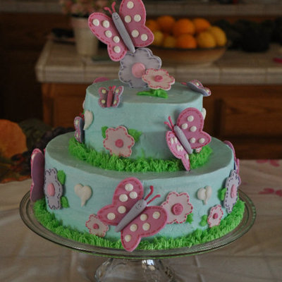Butterfly Baby Shower Cake