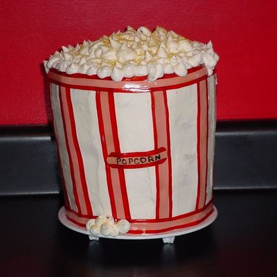 Bucket Of Popcorn Cake