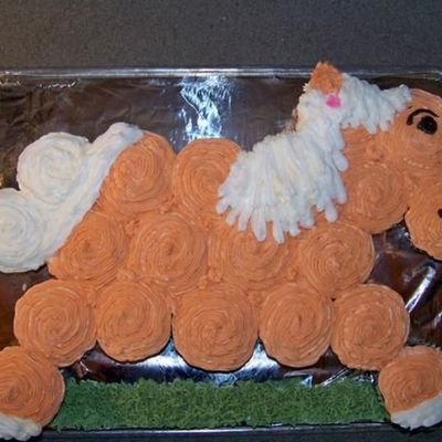 Horse Cake Made Of Cupcakes
