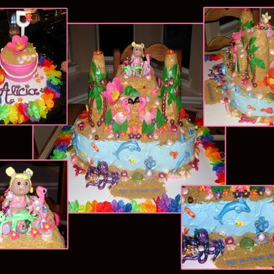 1St Birthday Luau Sandcastle And Smash Cake