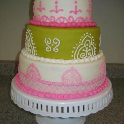 Henna Inspired Wedding Cake