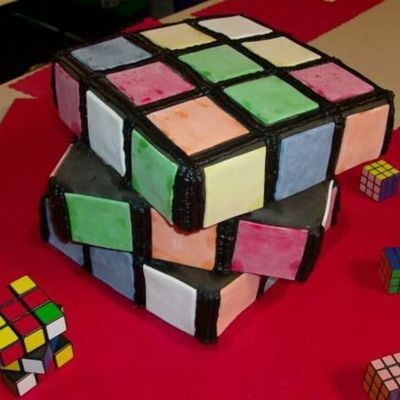 Rubik's Cube Cake