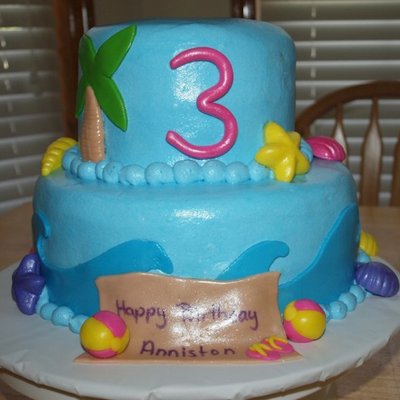 Beach Birthday Cake