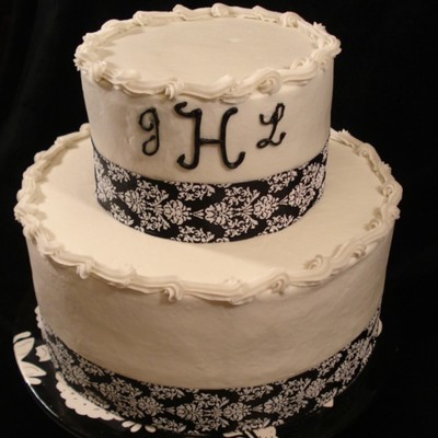 Damask Shower Cake