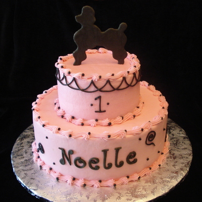 Pink And Black Poodle