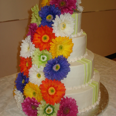 Gerbera Wedding Cake