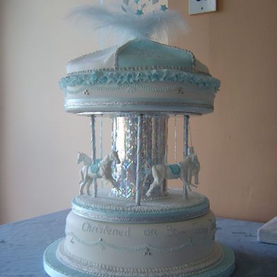 Christening Carousel Cake