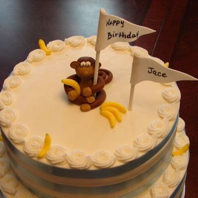 First Birthday Cake Closeup