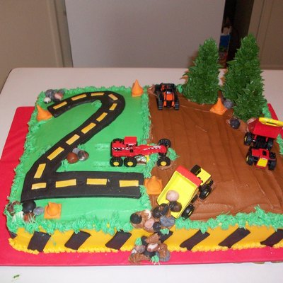 2Nd Birthday Construction Cake