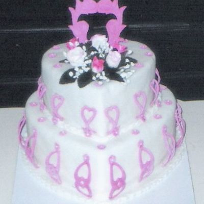 Wedding Anniversary Heart Cake