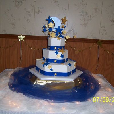 The Moon And The Stars Wedding Cake