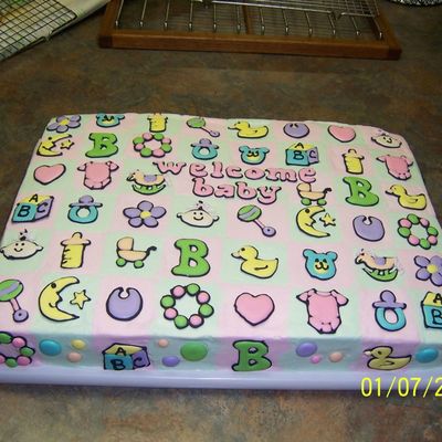 Baby Quilt Cake
