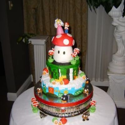 Super Mario Groom's Cake