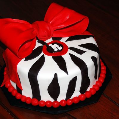 Zebra Birthday Cake