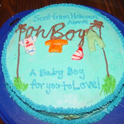 Baby Shower Clothesline Cake