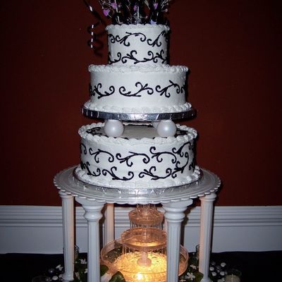 Black & White Anniversary Cake