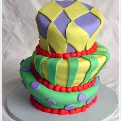 Whimsical Tilted Cake