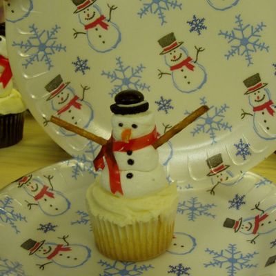 Snowman Cupcake