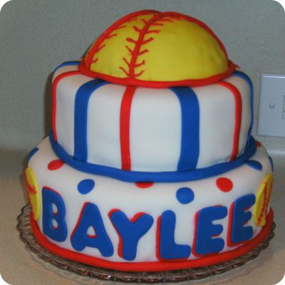Softball Birthday Cake