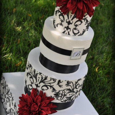 Black & White Damask