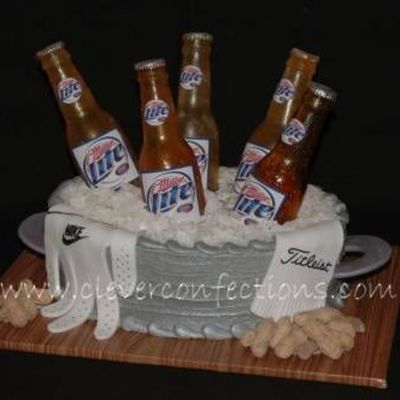 Sugar Beer Bottle Cake For Golfer