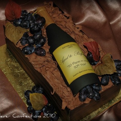 Aged To Perfection Wine Bottle In Wood Crate/box