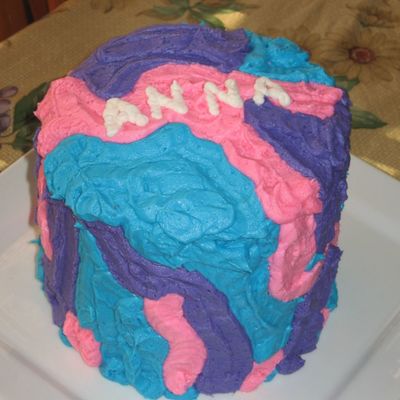 Tie Dye Multi Colored Cake