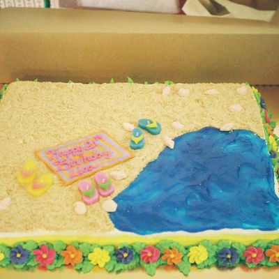 Almost Completed Beach Cake