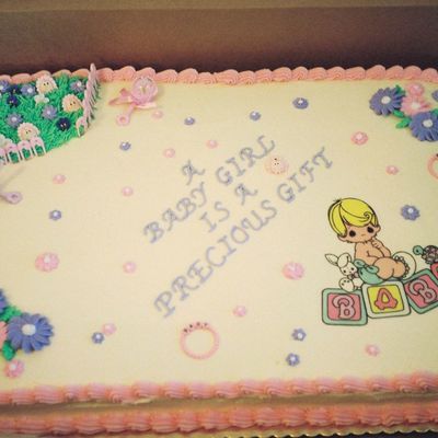 Baby Girl Shower Cake