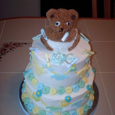 Tiered Baby Clothes Line Cake
