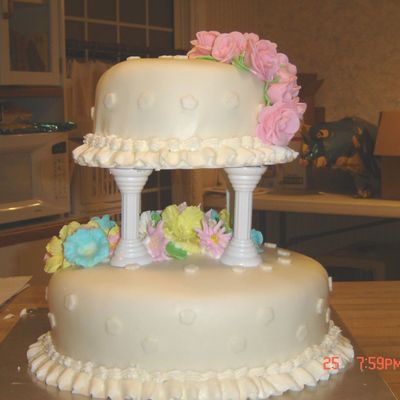 Wilton Class #3 Final Wedding Tier Cake