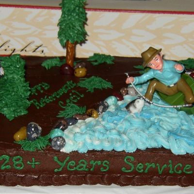 Fishing Retirement Cake