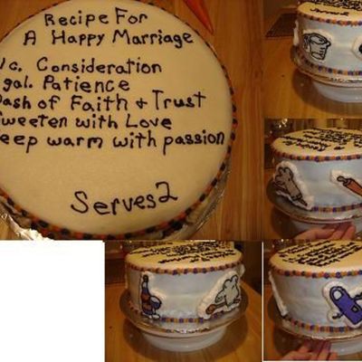 Recipe For A Happy Marriage Cake