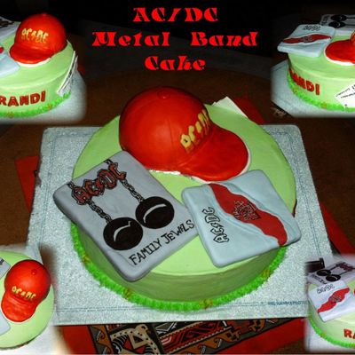Ac/dc Metal Band Cake