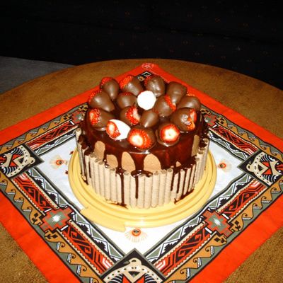 Strawberry Topped Cake