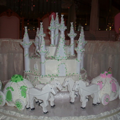 Castle And Carriage Cake