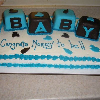 Brown And Blue Baby Blocks