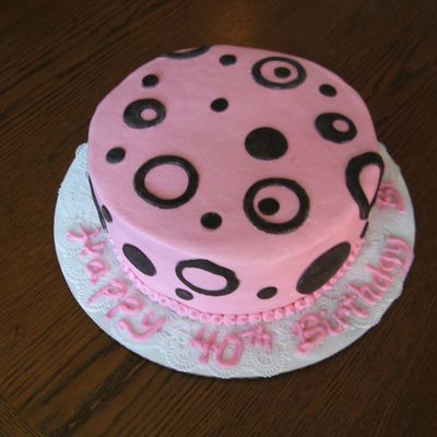 Pink And Dark Brown Circles