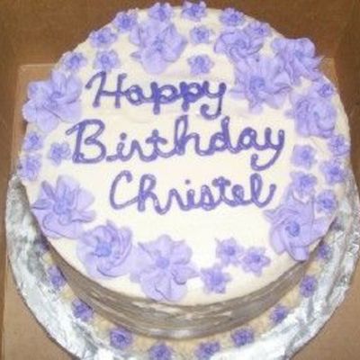 Royal Icing Flowers B-Day Cake